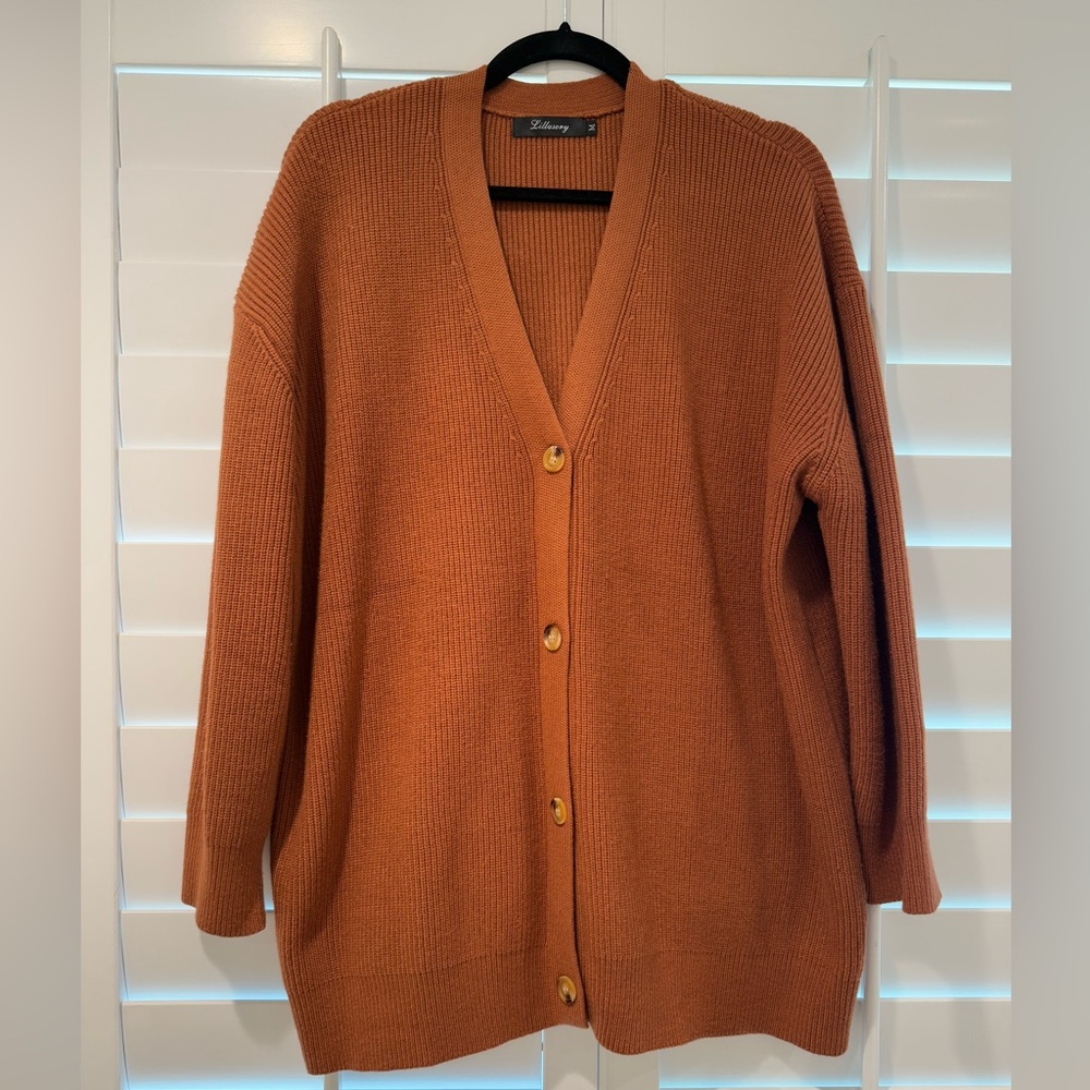 LILLUSORY Women Oversized Cardigan Sweater